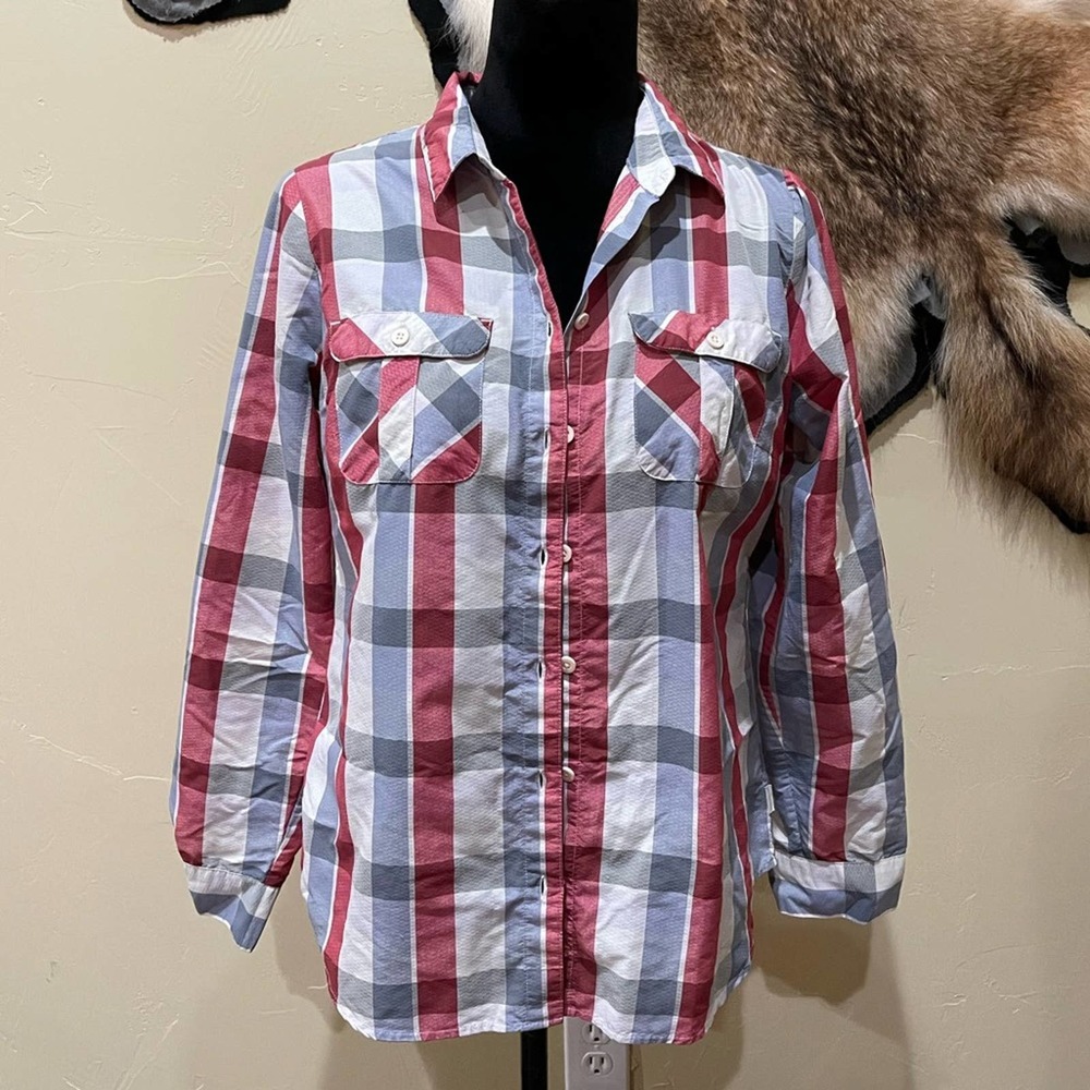 Eddie Bauer Plaid Tech Sun Shirt